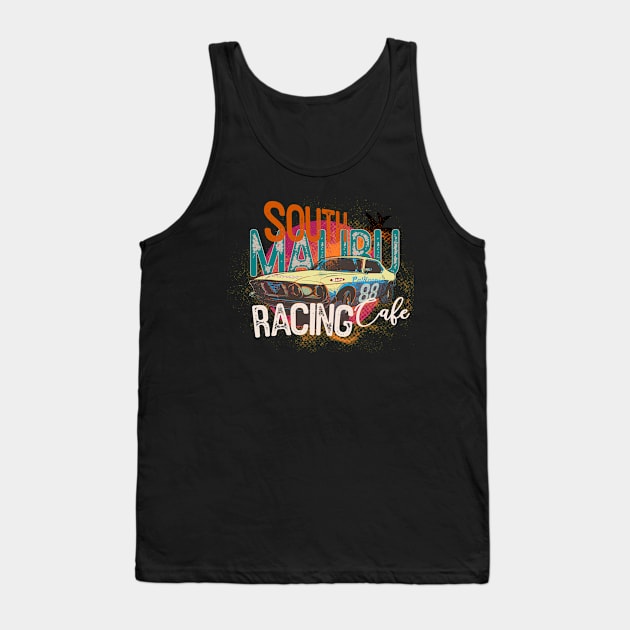 South Malibu Racing Cafe muscle car beach california Tank Top by SpaceWiz95